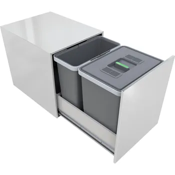 Odpadkový koš Elletipi Vestavný odpadkový koš Elletipi STREET 2.0. - výsuvný, v boxu, 18+12 L, PA2 INL424333B, PA2 INL424333B