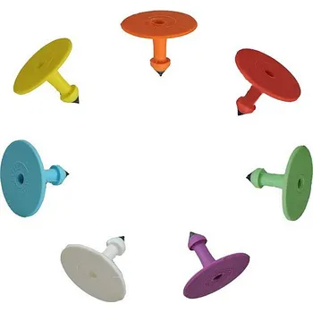 Značení hospodářského zvířete Ušní známka Allflex kolečko + (s čepem) červená