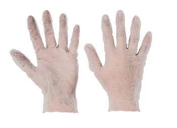 Pracovní rukavice CERVA Rail pudrované rukavice čiré 100 ks