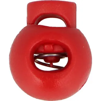 Brzdička na šňůrku, ČERVENÁ, 1,6x1,8 cm, 1ks