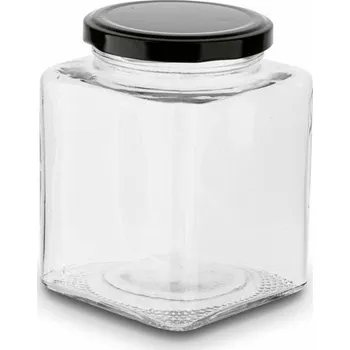 Dóza na potraviny Skleněná zavařovací sklenice s kovovým víčkem Belo 500 ml