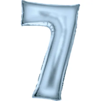 Balónek Amscan Fóliový balónek číslice 7 Satén 86 cm - barevné varianty Barva: Modrá