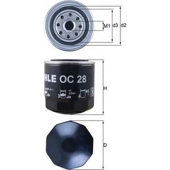 Olejový filtr Olejový filtr MAHLE OC 28