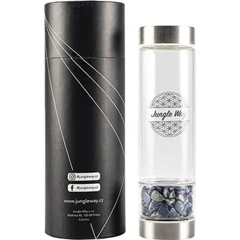 Láhev Jungle Way Designová skleněná láhev s lapisem lazuli 480 ml