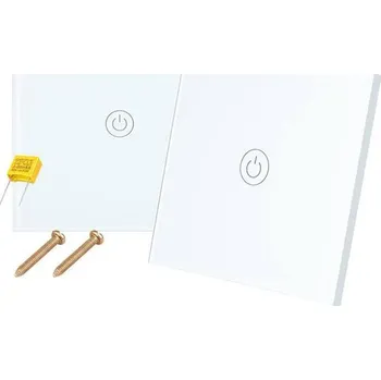 vypínač Vypínač skleněný LTC M178 jednotlačítkový sada