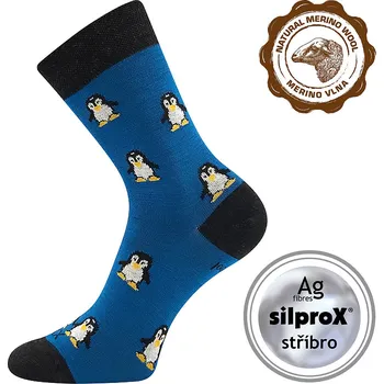 Dámské ponožky VOXX Ponožky dámské slabé z merino SNĚŽENKA s ionty stříbra TYRKYSOVÉ 35-38 119911