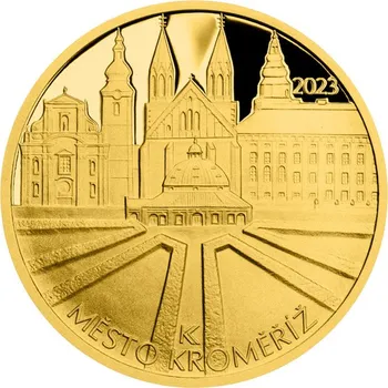 Česká mincovna Zlatá mince Proof 5000 Kč městská památková rezervace Kroměříž 2023 15,55 g
