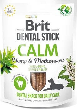 Pamlsek pro psa Brit Dental Stick Calm Hemp & Motherwort 7 ks