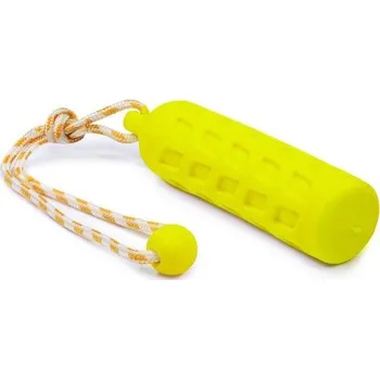Hračka pro psa Plvoucí aport s lanem 17,5x4cm - žlutý