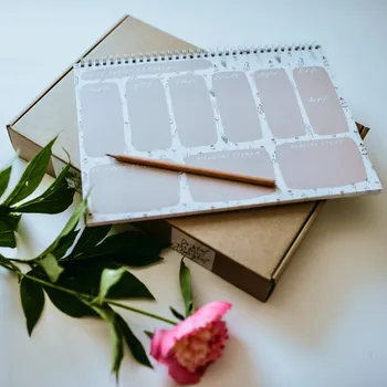 Blok Be Nice EKO Týdenní plánovač bílý s tužkou