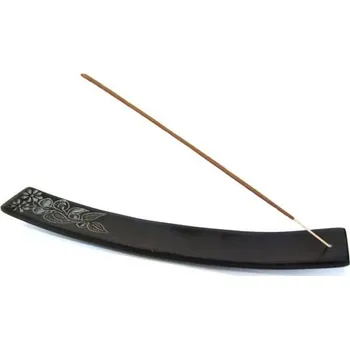 Svícen GLOBO Fair Trade Partner Stojánek na vonné tyčinky s květinami z mastku z Indie