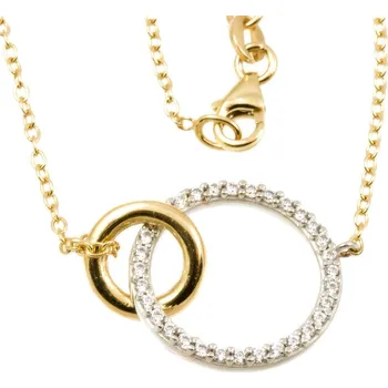 Náhrdelník ŠPERKY-NM, Zlatý náhrdelník propletené kroužky 961 Délka náhrdelníku: 42 cm