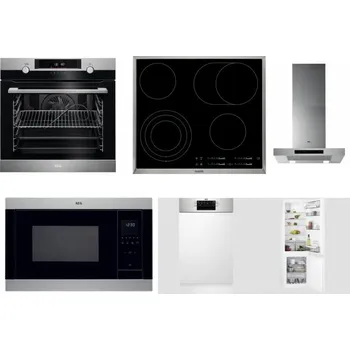Set domácích spotřebičů AEG BPK556360M + AEG Mastery DirectTouch HK654070XB + AEG Mastery DBB5660HM + AEG Mastery MSB2547D-M + AEG Mastery MaxiFlex FEE73517PM + AEG Mastery NoFrost SCB618F6TS