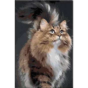 Malování podle čísel - Kočičí kráska - 40x60 cm, bez dřevěného rámu - CZ výroba