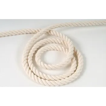 Lany Provaz, bavlněné lano stáčené 5mm, bílé, galanterie, metráž