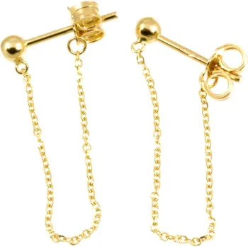 Náušnice ŠPERKY-NM, Dámské zlaté visací náušnice 3086