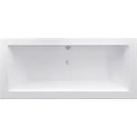 Akrylová vana MEXEN CUBE 170x75 cm + automatický vanový sifón - bílá