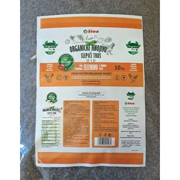 Hnojivo Organic FER NATUR EXTRA - Slepičí trus 10kg (NPK 5,5-3-2,5 %)