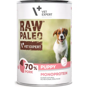 Krmivo pro psa RAW PALEO Puppy Pork - mokré krmivo pro štěňata s vepřovým masem 400 g