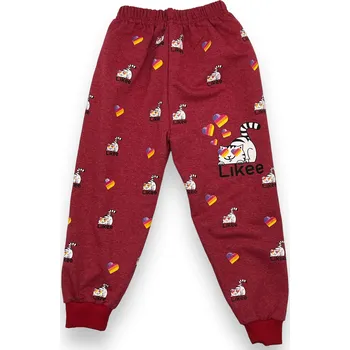 KidsClub Dívčí červené tepláky Likee Barva: Červená, Velikost: 122