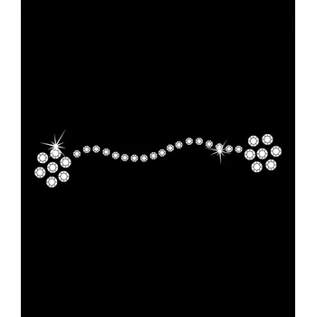 Nažehlovací motivy z kamínků - řetízek s kytičkami