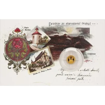 2023 - Zlatá mince 5 NZD Vyšehrad - Dobové pohlednice