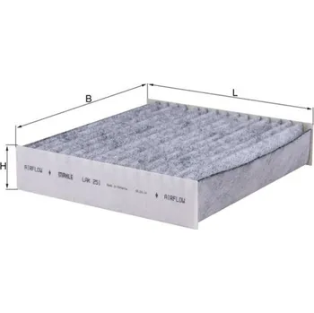 Ventilátor topení a klimatizace Filtr, vzduch v interiéru KNECHT LAK 251