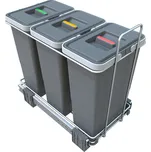 Elletipi Vestavný odpadkový koš Elletipi ECOFIL - výsuvný, s rámem, 8+8+8 L, PF01 34A3, PF01 34A3