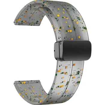 Příslušenství k chytrým hodinkám eses Silikonový řemínek s magnetickou přezkou 20 mm - Vzorovaný Art, šedý
