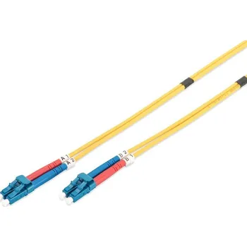 Síťový kabel Kabel Digitus Optic Patch, LC / LC, Singlemode, OS1, 09/125 µ, 2m - žlutý