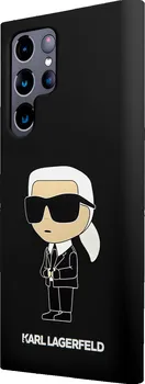Pouzdro na mobilní telefon Karl Lagerfeld Liquid Silicone Ikonik NFT pro Samsung Galaxy S23 Ultra černé