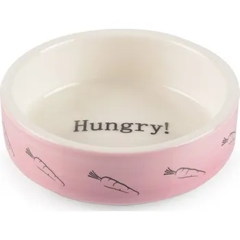 miska pro malé zvíře Keramická miska pro malé hlodavce růžovo/bílá Hungry!