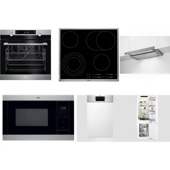 Set domácích spotřebičů AEG BPK556360M + AEG Mastery DirectTouch HK654070XB + AEG DPE5660M + AEG Mastery MSB2547D-M + AEG Mastery MaxiFlex FEE73517PM + AEG Mastery FlexiShelf SCE818D3LC
