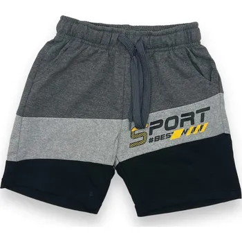 Chlapecké oblečení Speed Chlapecké šedé kraťasy 01 Barva: Tmavě šedá, Velikost: 152