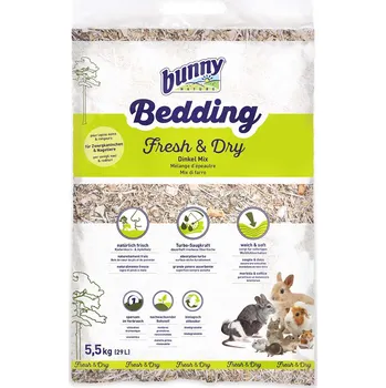 Podestýlka pro hlodavce Bunny Bedding Fresh & Dry podestýlka pro králíky, 29 l