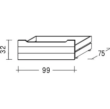 Postel Úložný prostor Rhino 1/2 Oak