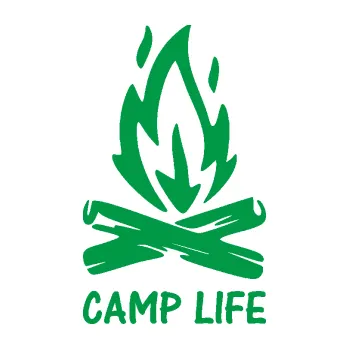 Samolepící dekorace Camp life 001 kempování (12 - zelená) SAMOLEPKA NA AUTO, NÁLEPKA, FÓLIE, POLEP, TUNING, VLASTNÍ TEXT, TISK, AUTOSAMOLEPKY.cz, POLEPY, OBRÁZEK, LOGO, 3D STICKERS