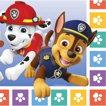 Papírový ubrousek PAW PATROL 2022 ubrousky 16 ks, 33 cm x 33 cm