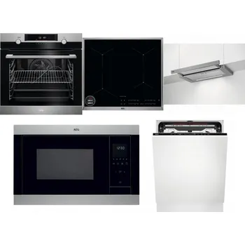 Set domácích spotřebičů AEG BPK556360M + AEG Mastery SenseBoil IAE64413XB + AEG DPE5660M + AEG Mastery MSB2547D-M + AEG FSE74707P