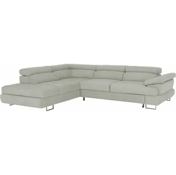 Obývací pokoj Tempo Kondela Sedací souprava s úložným prostorem, světle šedá, látka, levá, BUTON R