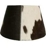 Stínidlo na lampu z hovězí kůže - hnědo bílá - 20*30*h18,5cm