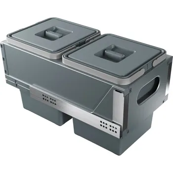 Odpadkový koš Elletipi Vestavný odpadkový koš Elletipi BLOCK U-TOP 2.0, 10+10 L, 30 cm, PBR B4730A, PBR B4730A