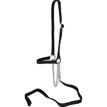 Ohlávka pro skot nylonová - předváděcí s řetízkem a vodítkem