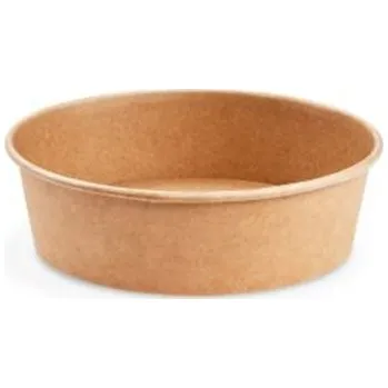 Jednorázové nádobí Papírová miska kraft průměr 185 mm 1000 ml,50 ks 100031562