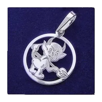 Přívěsek Stříbrný čertík-Dětský přívěsek (KDP031)