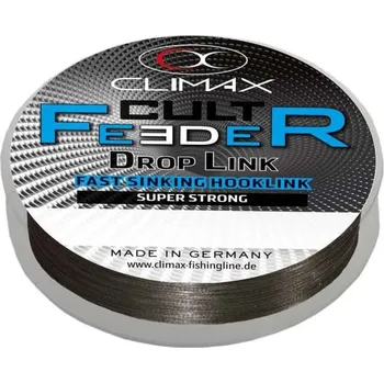 Rybářská šňůra CLIMAX CULT Feeder Droplink potápivá šňůra šedá 10m 0,12mm / 5,0kg