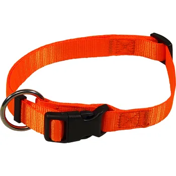 Obojek pro psa HUHUBAMBOO obojek NEON popruhový 2 x 38 - 60 cm, oranžový