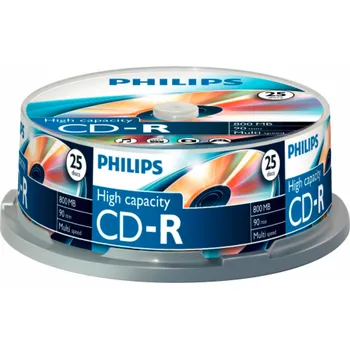 Zahraniční hudba 1x25 Philips CD-R 90Min 800MB 40x SP