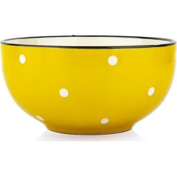 Keramická miska TORO 490ml žlutá s puntíky