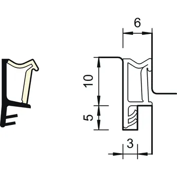 Těsnění do okna a dveří Těsnění nalehávkové DEVENTER SP103A - hnědé